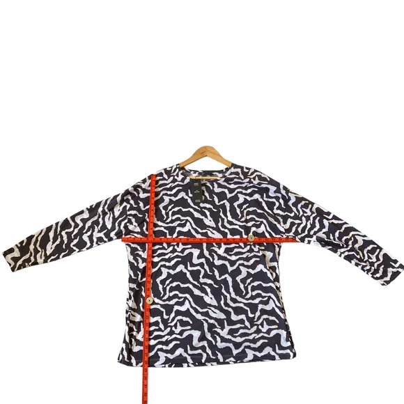 BNWT Women's Marks & Spencer Navy and White Animal Prints Jersey Blouse UK 18 - Picture 9 of 13